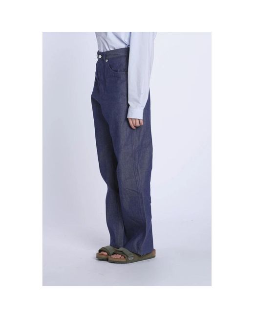 Sofie D'Hoore Blue Straight Trousers