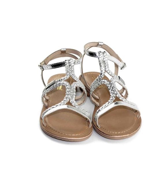Les Tropeziennes Metallic Flat Sandals