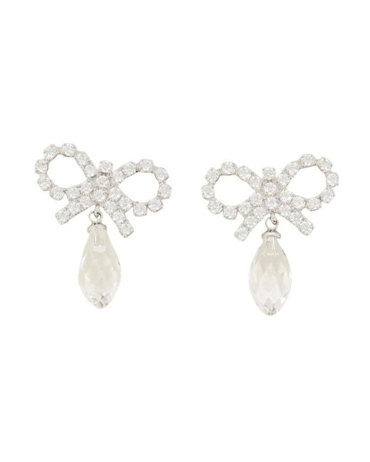 Self-Portrait White Earrings