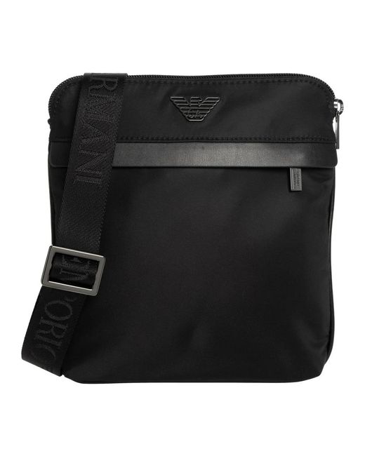 Emporio Armani Black Messenger Bags for men