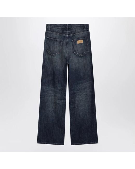 MM6 by Maison Margiela Blue Wide Jeans for men