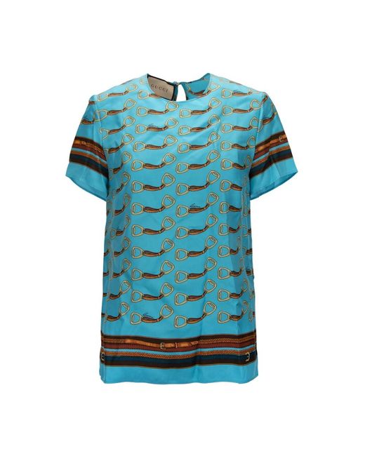 Gucci Blue Blouses