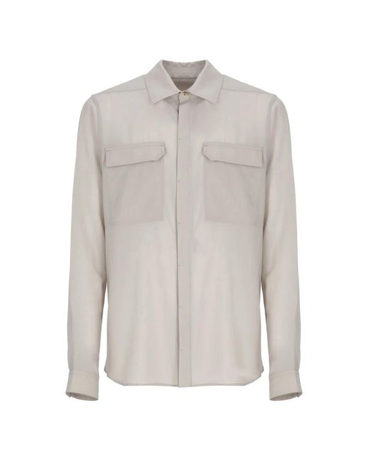 Rick Owens Gray Casual Shirts for men