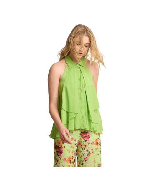 Kocca Green Sleeveless Tops