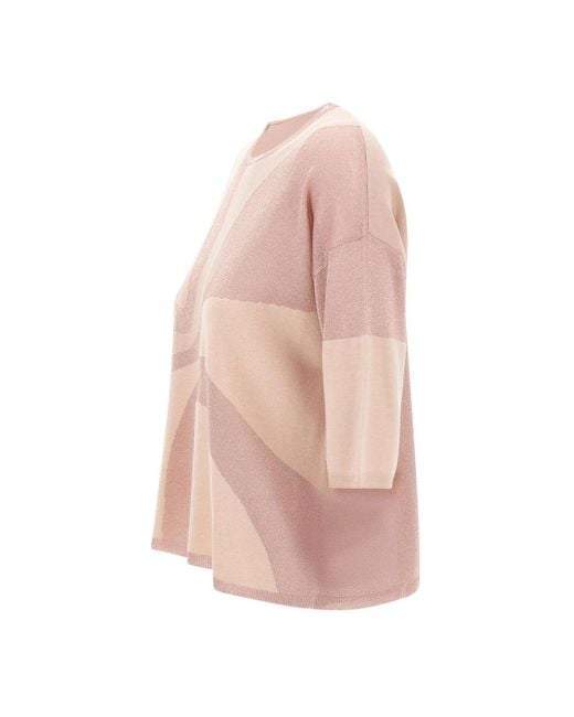 Kangra Pink Round-Neck Knitwear
