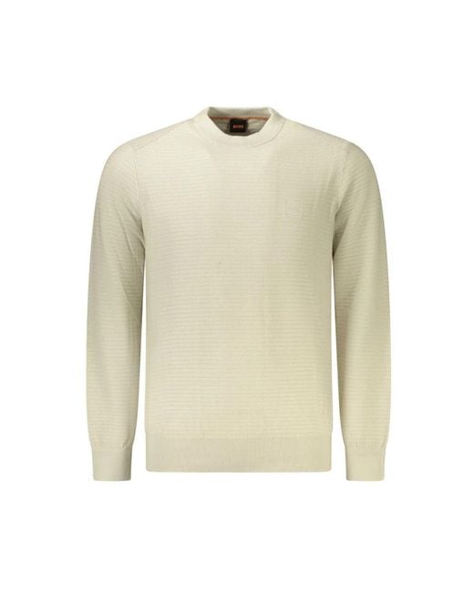 HUGO Natural Round-Neck Knitwear for men