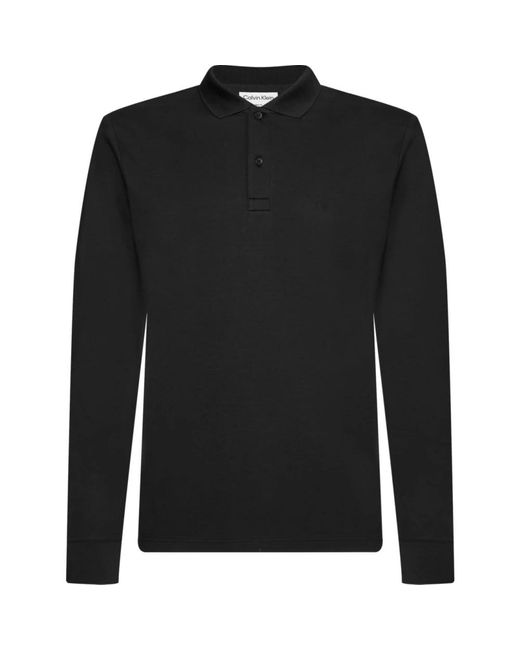 Slim fit liquid touch polo shirt di Calvin Klein in Black da Uomo