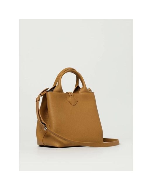 Longchamp Elegante Leren Tas Met Handvat in het Brown