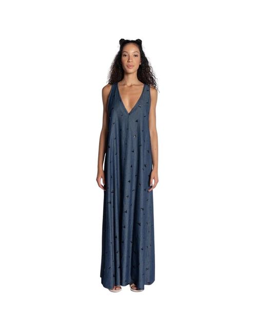 Maxi Dresses Kaos de color Blue