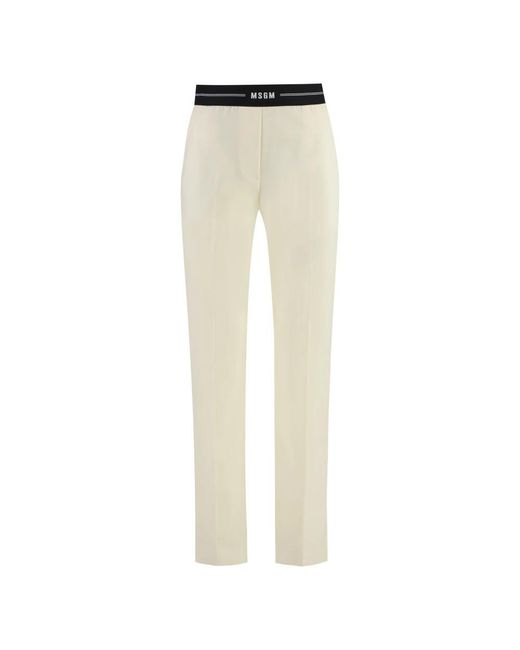 Slim-Fit Trousers MSGM de color Natural