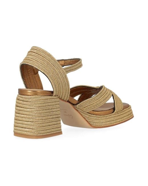 Castaner Metallic High Heel Sandals