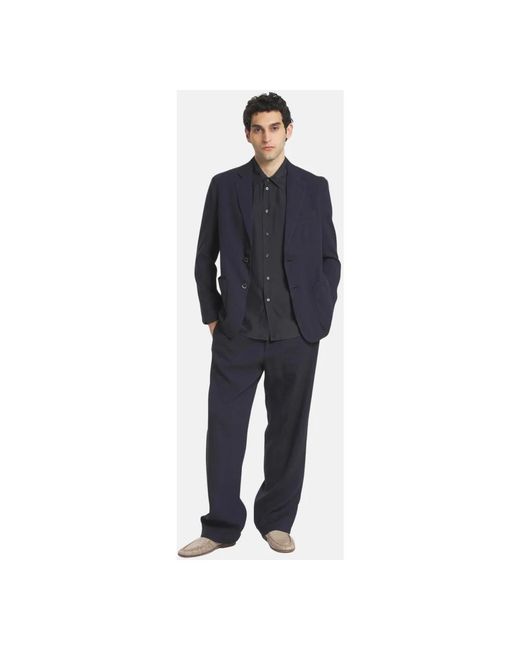Barena Blue Wide Trousers for men