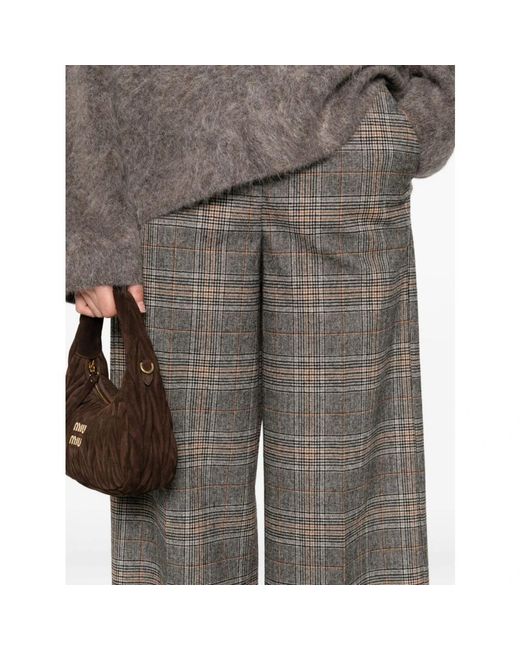 Pinko Gray Wide Trousers