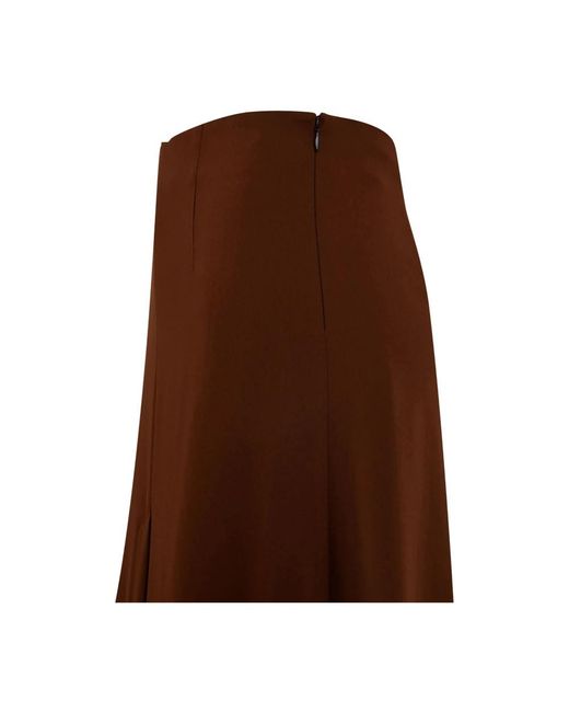 Douuod Woman Brown Midi Skirts