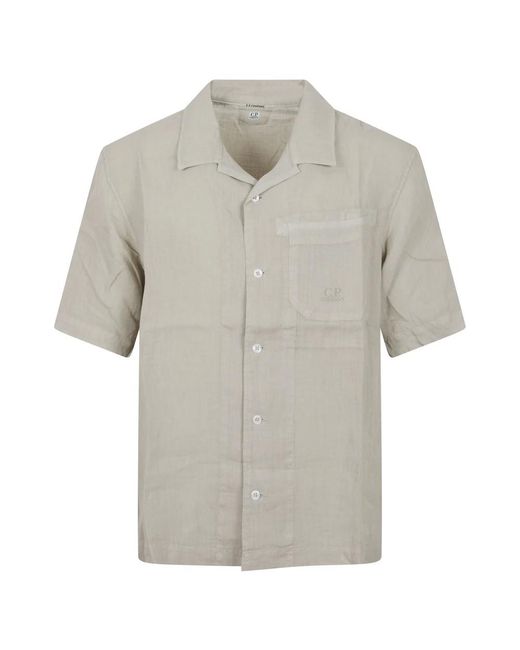 C P Company Gray Short Sleeve Shirts for men