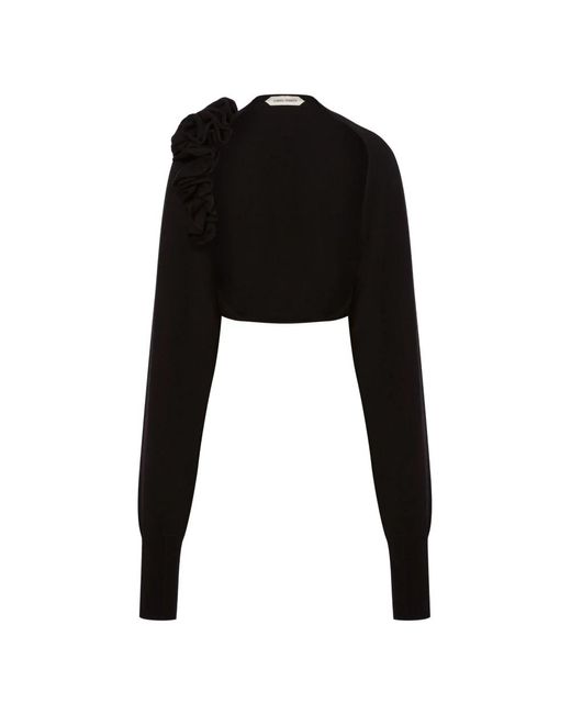 Round-Neck Knitwear di Alberta Ferretti in Black