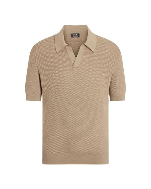 Zegna Natural V-Neck Knitwear for men