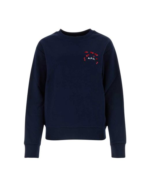 A.P.C. Blue Midnight baumwoll sweatshirt