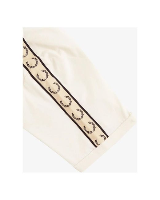 Fred Perry Tops ,Katoen Contrast Ribbed Ringer T-Shirt in het White voor heren
