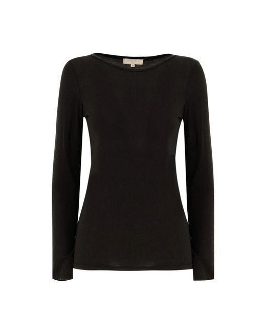 Antonelli Black Klassischer Boot-Ausschnitt Pullover