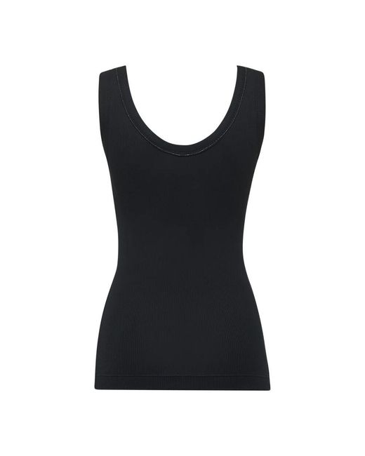 Sleeveless Tops di Brunello Cucinelli in Black