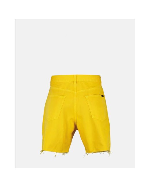 Saint Laurent Denim bermuda shorts in Yellow für Herren