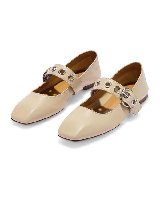 Aeyde Natural Ballerinas