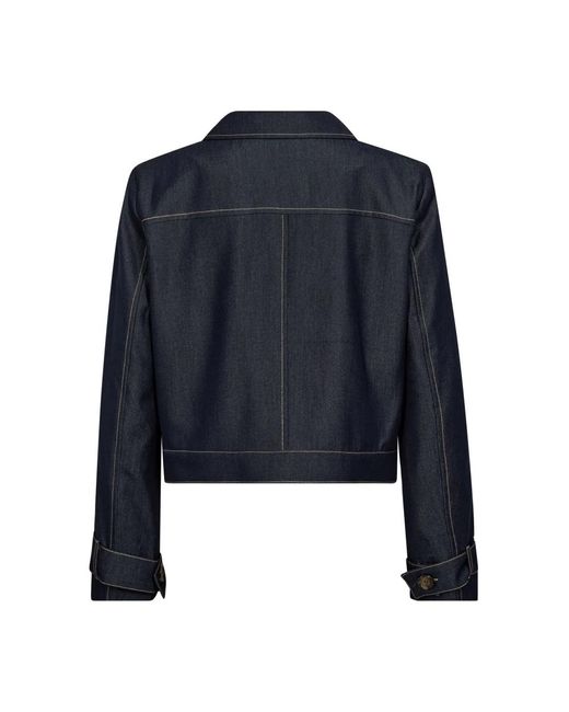 Denim Jackets co'couture de color Blue