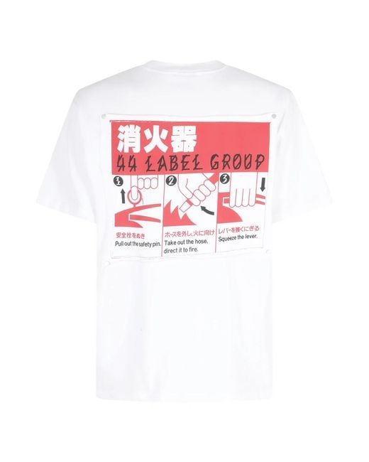 44 Label Group White T-Shirts for men