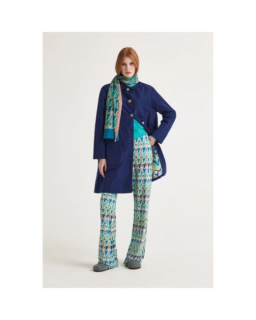 Single-Breasted Coats Maliparmi de color Blue