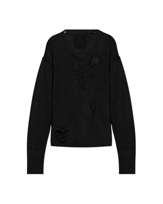 V-Neck Knitwear Vetements de hombre de color Black