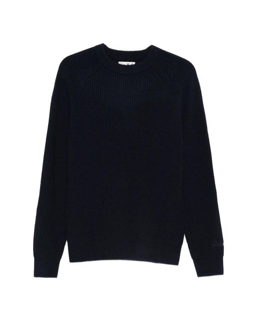 Mc2 Saint Barth Blue Round-Neck Knitwear for men