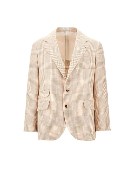 Brunello Cucinelli Blazers in het Natural voor heren