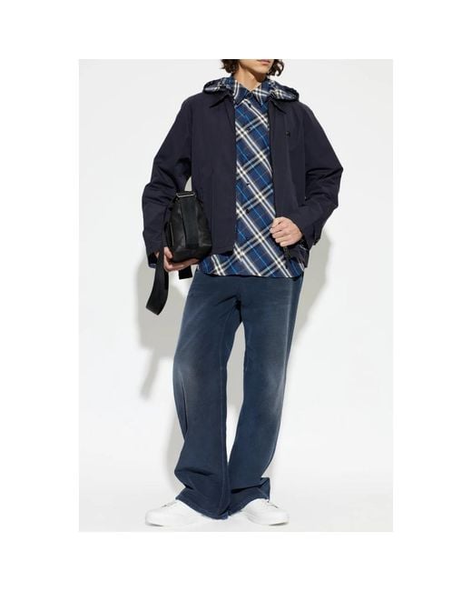 Burberry Blue Light Jackets for men