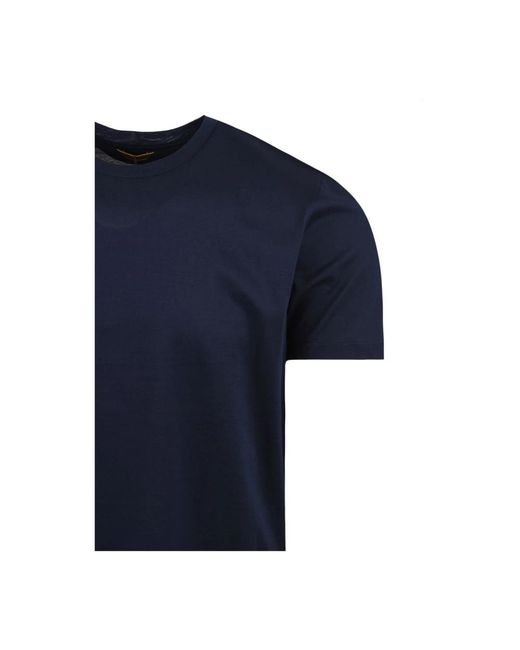 Moorer Tops ,Blauw ,Katoen T-Shirt in het Blue voor heren