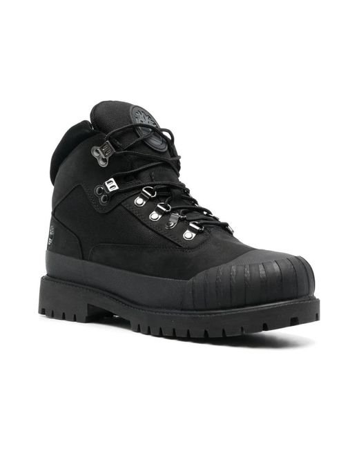 Timberland Black Lace-Up Boots for men