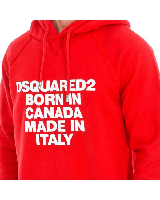 DSquared² Red Hoodies for men