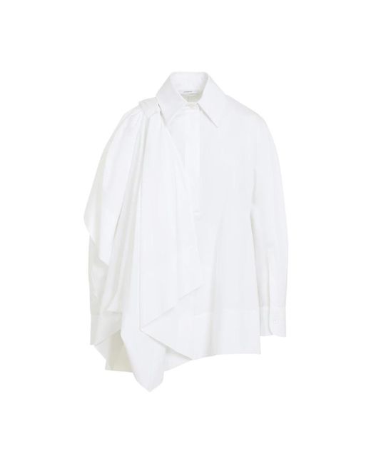 Givenchy Witte Katoenen Strikoverhemd in het White