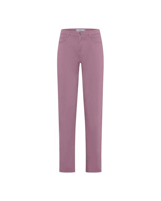 Brax Purple Slim-Fit Trousers