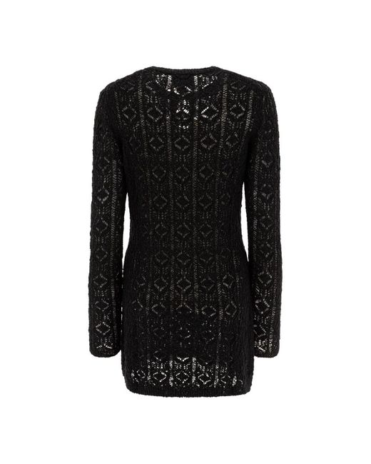 Loulou de Saison Zwarte Jurk Elegant Katoen-Zijde Mix in het Black