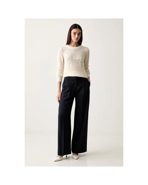 Joop! White Rundhals-Strickpullover
