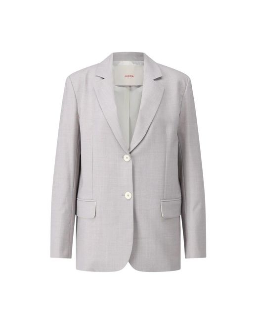 Jucca Jassen ,Grijs ,Klassieke Business Blazer in het Gray