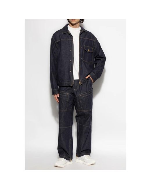 Moncler Jassen ,Blauw ,Denim Denim Jas in het Blue voor heren