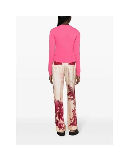 F.R.S For Restless Sleepers Red Wide Trousers