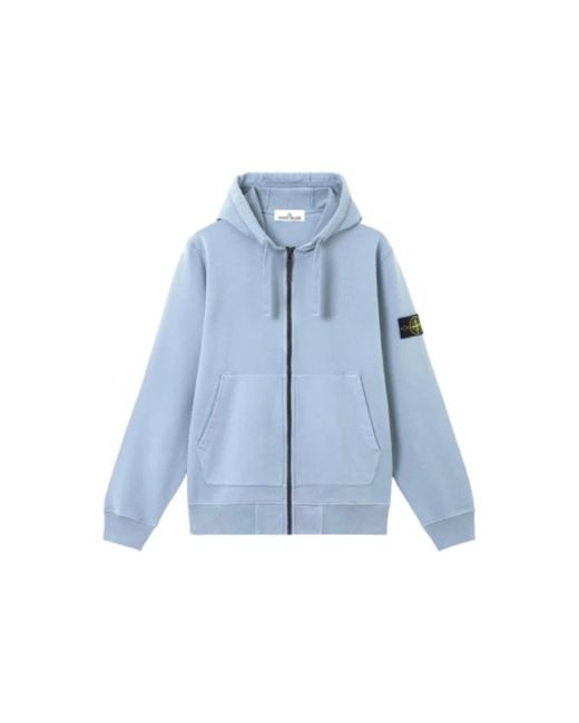 Stone Island Hoodies & Sweatvesten ,Blauw ,Hoodie Met Ritssluiting in het Blue voor heren