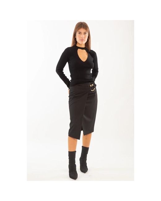 Pinko Black Round-Neck Knitwear