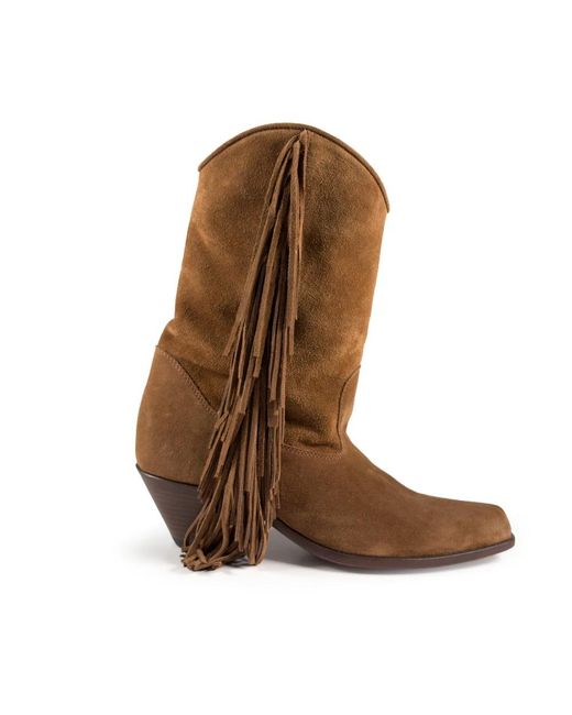 Vic Matié Brown Cowboy & Biker Boots