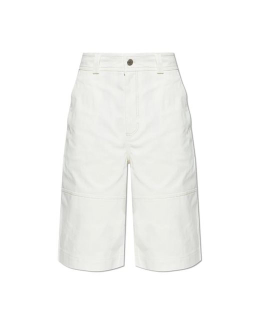 AMI Korte Broeken ,Wit ,Denim Denim Shorts in het White voor heren
