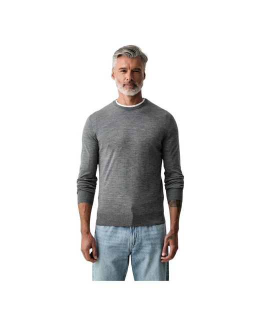 Round-Neck Knitwear Hackett de hombre de color Gray