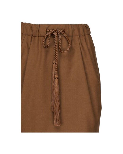 Max Mara Brown Brauner wollrock über dem knie